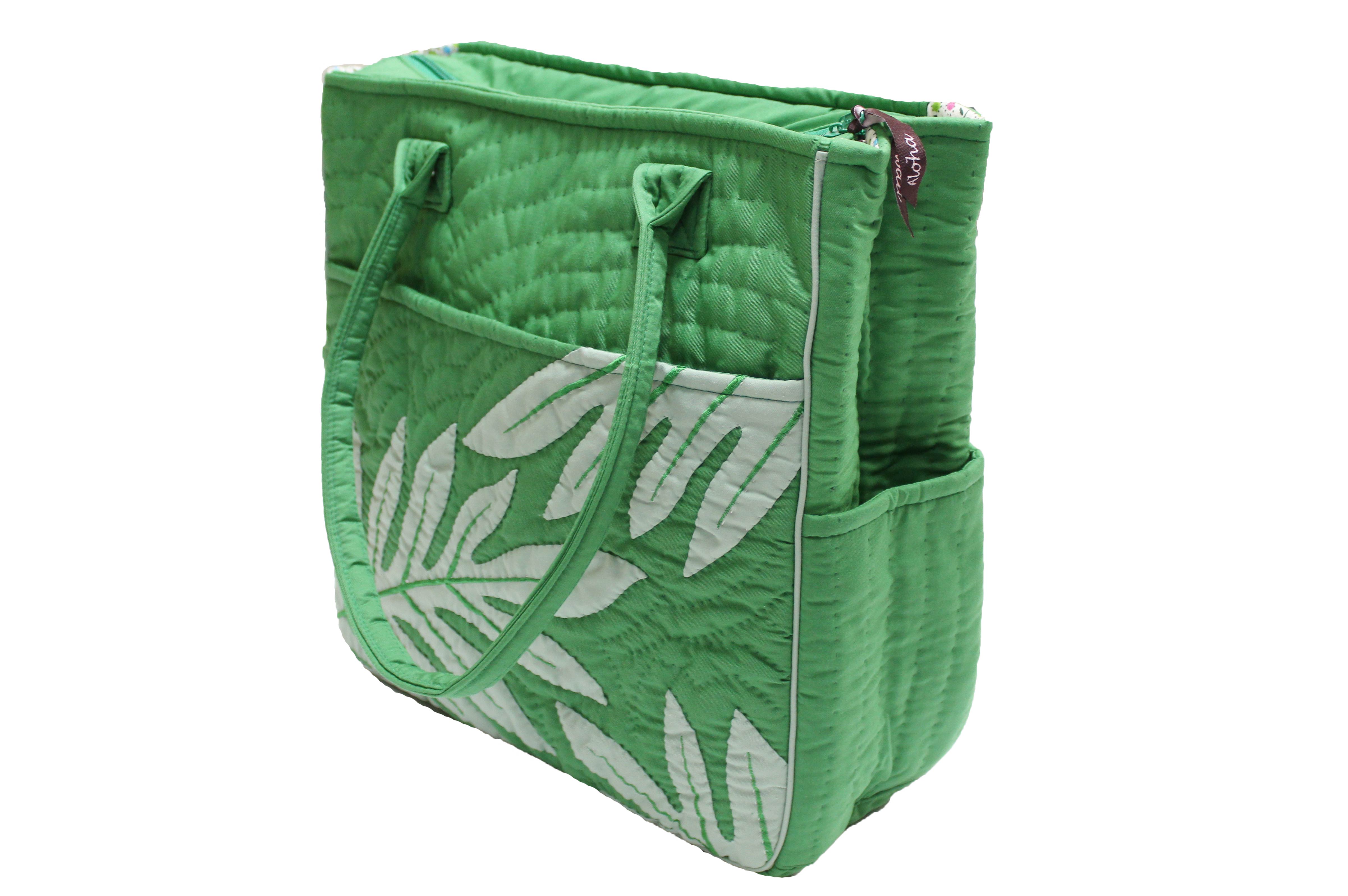 Rectangular tote bag - Green - Hawaii Fabric Mart